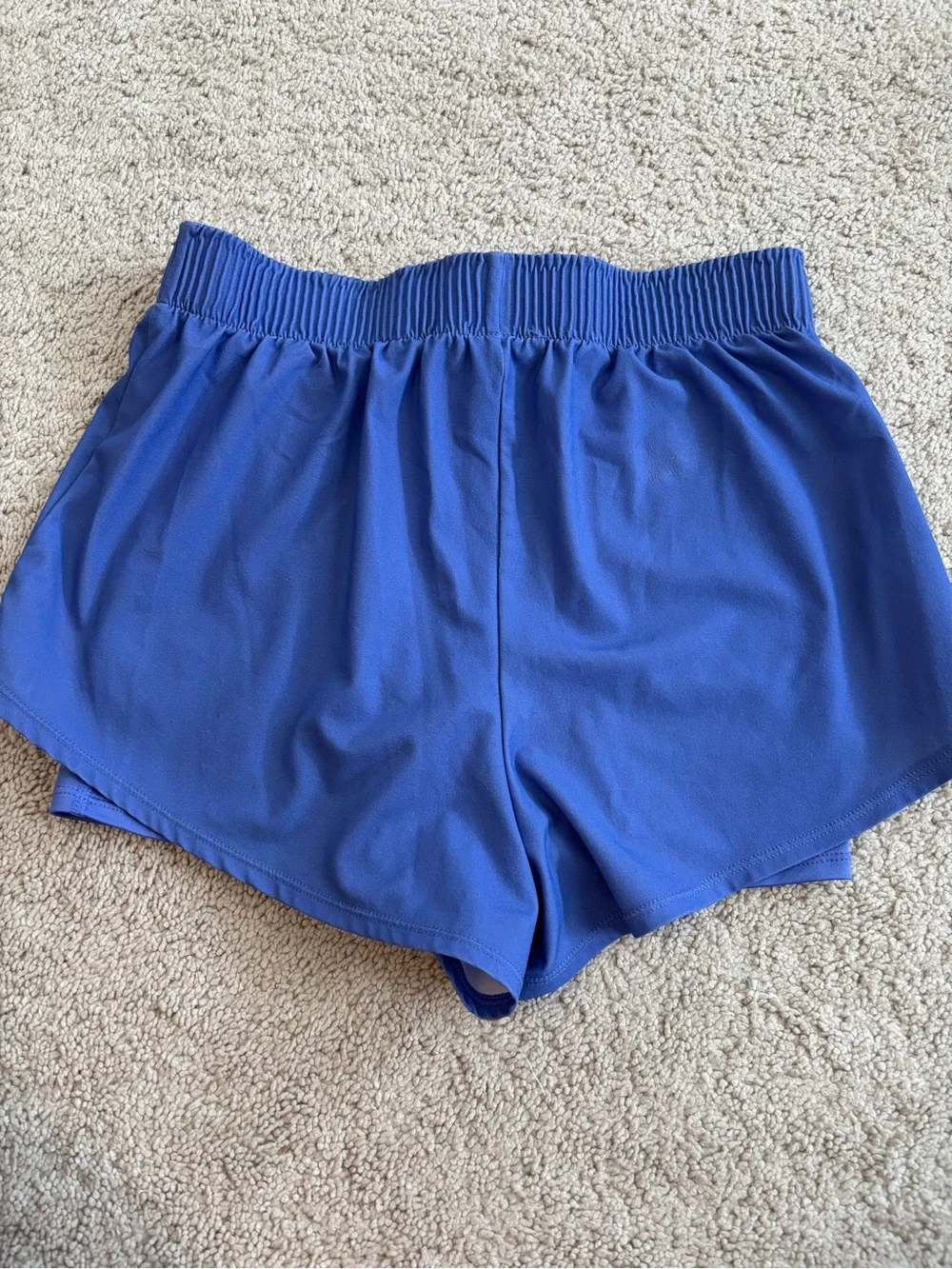 Nike Royal Blue Athletic Shorts with Neon Green Graphic, Women’s XS